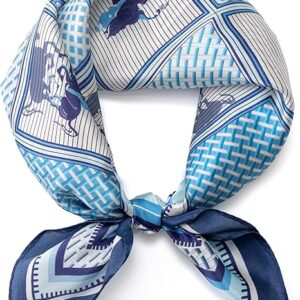 Mulberry Silk Scarf for Women, Small Square Satin Scarf for Neck Head Hair Handbag 21"x21"